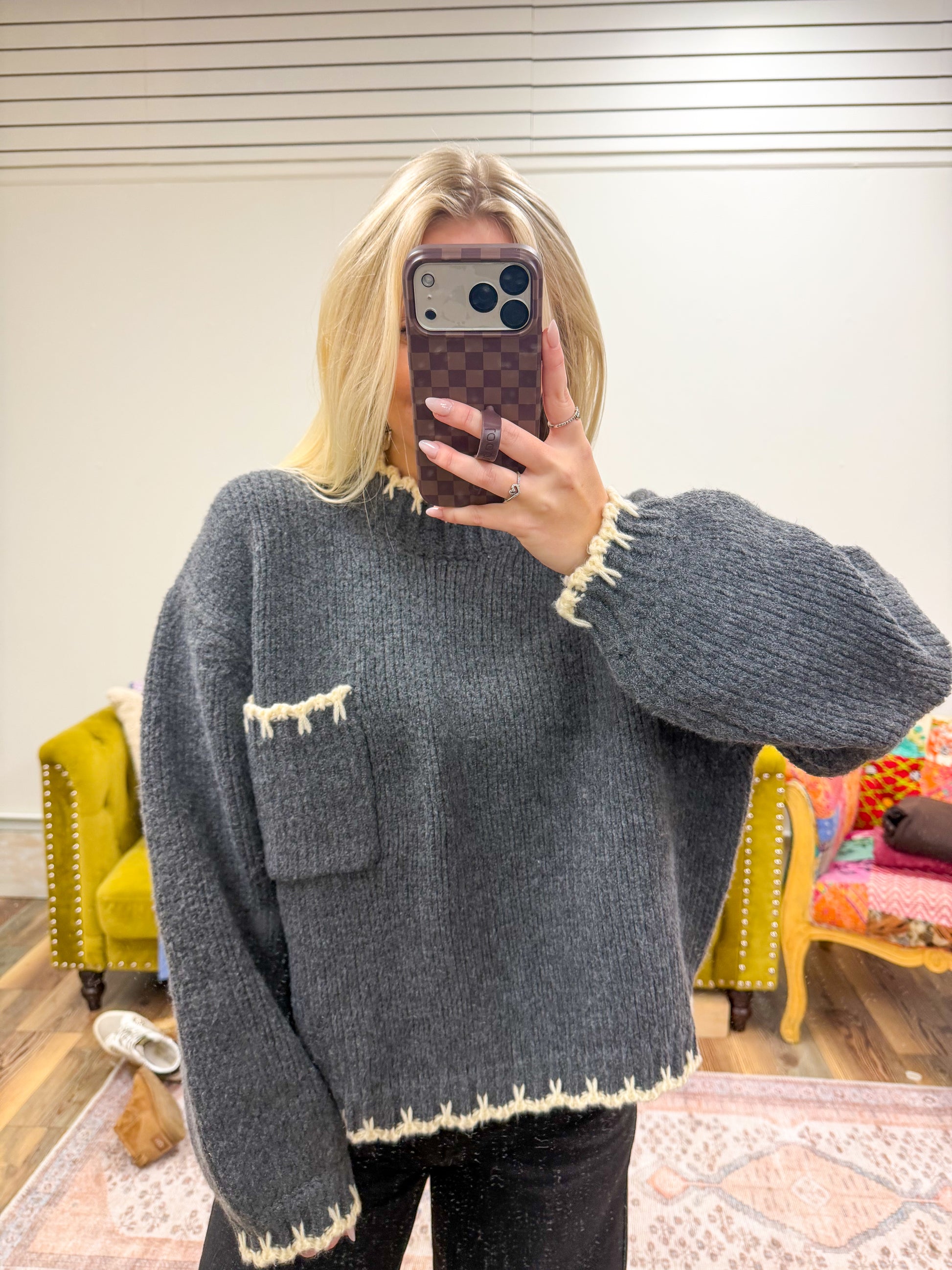 Grey Stitch Sweatshirt